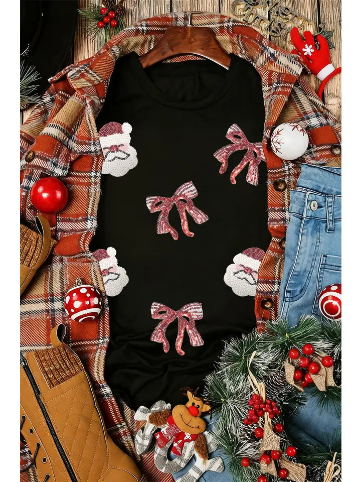 Jingle Bow Santa Tee