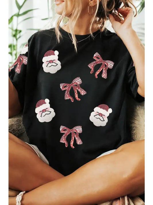Jingle Bow Santa Tee